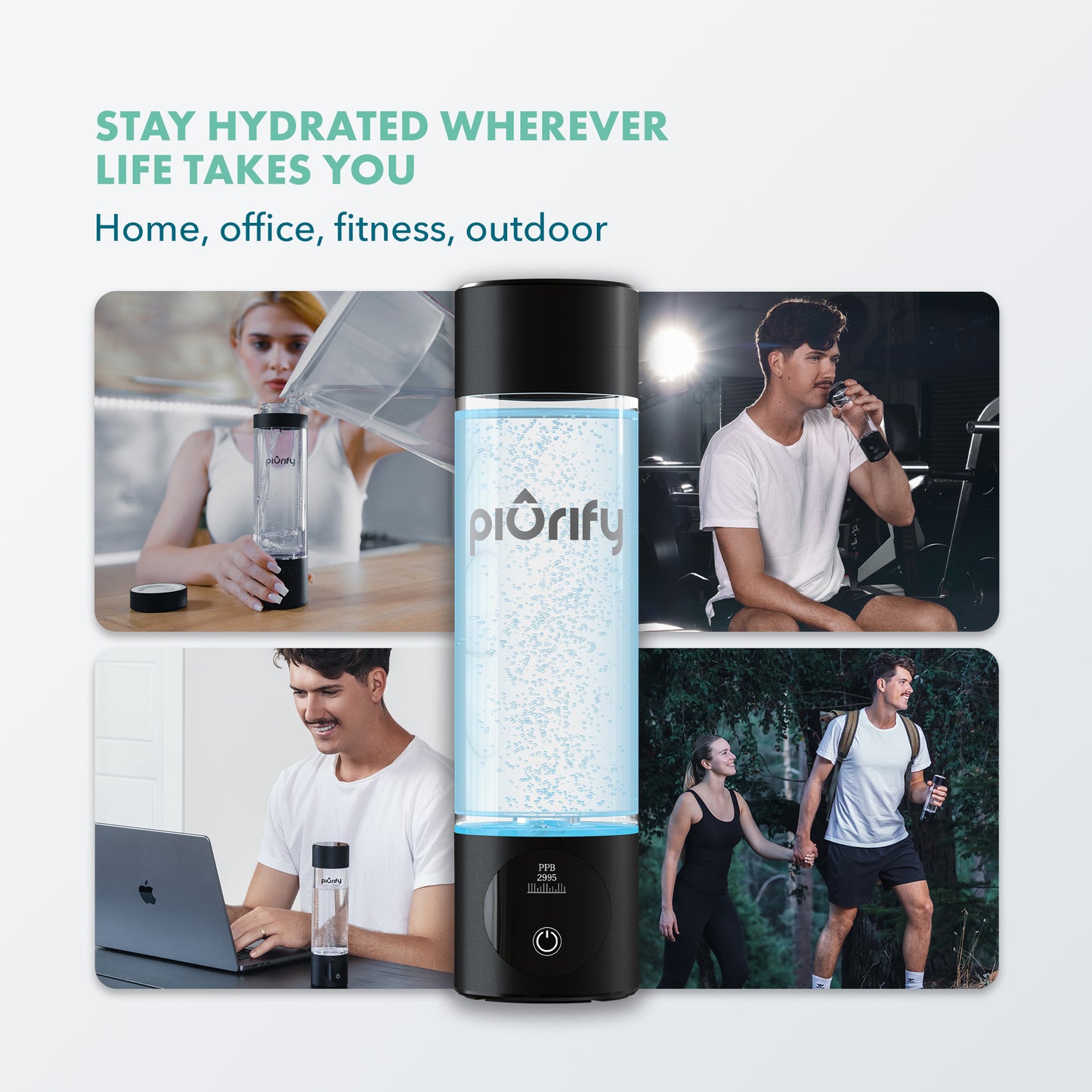 PIURIFY Hydrogenator® Bottle - Black